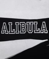 【ALIBURA】ラメロゴスウェット脚長フレアパンツ/レディース