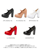 定番ストラップ11cm太ヒールパンプス 【レディース】【通販】