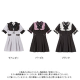 レース重ねハートバックルベルトワンピース