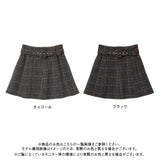 【10/23 10:59までの特別価格】ベルトセットチェックフレアスカート