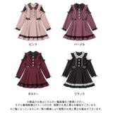 キラキラビジューレース重ねフリルワンピース