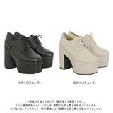 【10/23 10:59までの特別価格】12cm厚底美脚レースアップシューズ