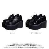 9cm厚底バルキーレースアップシューズ