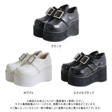 【10/23 10:59までの特別価格】厚底バルキーバックルパンプス