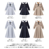 角衿レトロリボンワンピース