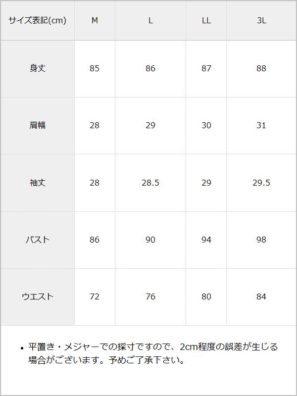 【10/23 10:59までの特別価格】レース角襟クラシカルワンピース / サイズ表