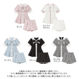 【10/23 10:59までの特別価格】ボレロレイヤード風フリルセットアップ