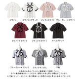 レースフリルたっぷり上品ボウタイリボンブラウス