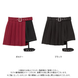ガーター付きプリーツショートパンツ