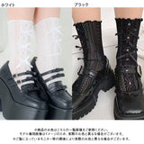 【メール便】トリプルリボンレースショートソックス