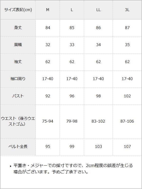 レースドッキングビスチェワンピ / サイズ表
