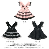 【10/23 10:59までの特別価格】お嬢様風ロリータレースティアードジャンパースカート