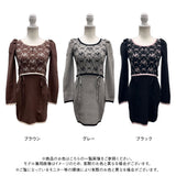 【10/23 10:59までの特別価格】MLモノグラムニットミニワンピ
