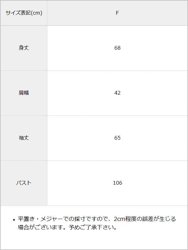 【10/23 10:59までの特別価格】リボンプリントシアーロンT / サイズ表