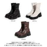 【10/23 10:59までの特別価格】厚底ストレッチフィットショートブーツ 【大きいサイズ有】