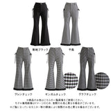 フリルレースロングフレアパンツ