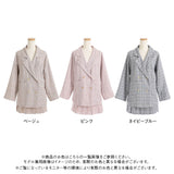 ジャケット&プリーツミニスカパンセットアップ