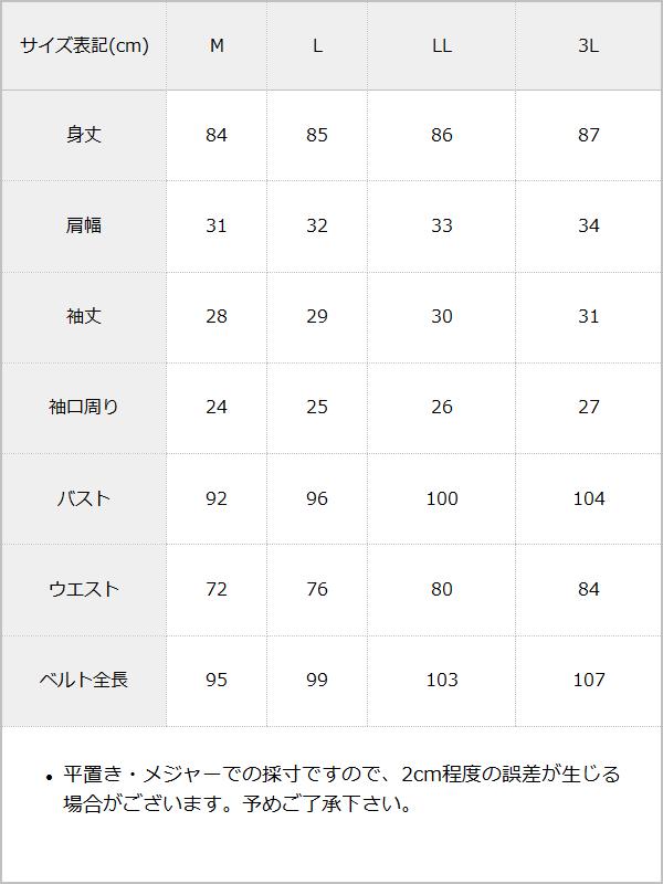 キラキラビジューレース重ねワンピース / サイズ表