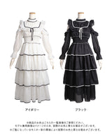 【10/23 10:59までの特別価格】2wayシアードットティアードロングワンピース