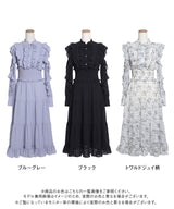 【10/23 10:59までの特別価格】プチハイネックティアードロングワンピース【大きいサイズあり】