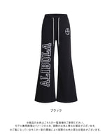 【ALIBURA】ラメロゴスウェット脚長フレアパンツ/レディース