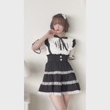 レースチェックティアードサススカート