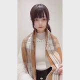 ガーリーチェックストール