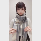 ガーリーチェックストール
