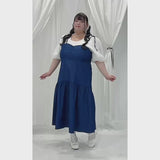 【4L〜6L】マーメイドデニムキャミワンピース