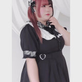レース重ねハートバックルベルトワンピース
