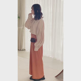 センターシームベルテッドワイドパンツ