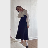 胸元リボンマーメイドキャミワンピ