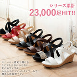 走れるシリーズ 7.5cmウエッジヒールサンダル