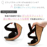 走れるシリーズ 7.5cmウエッジヒールサンダル