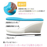 走れるシリーズ 7.5cmウエッジヒールサンダル