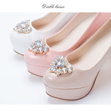 12cmアクセントヒールキラキラジュエリーパンプス 【小さいサイズ】【22.0~24.5cm】【レディース】【通販】【セクシー】【美脚】