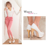 12cmアクセントヒールキラキラジュエリーパンプス 【小さいサイズ】【22.0~24.5cm】【レディース】【通販】【セクシー】【美脚】