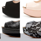 12cmヒールセクシークロスストラップオープントゥパンプス 【22.0?24.5cm】【小さいサイズ】【レディース】【通販】【チャンキーヒール】