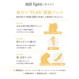 【メール便】ゆったりタイツ80D　大きいサイズ