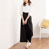 2WAYサス付ハイウエストワイドパンツ