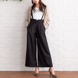 2WAYサス付ハイウエストワイドパンツ