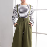 2WAYサス付ハイウエストワイドパンツ