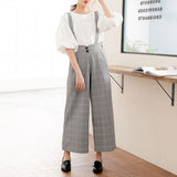 2WAYサス付ハイウエストワイドパンツ