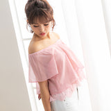 【メール便】シフォンレースブラウス
