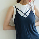 【メール便】カシュクールorフロントクロスカットキャミワンピース