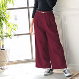 ビットベルト付きワイドパンツ
