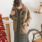 襟フリル花柄袖プリーツワンピース