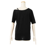 【メール便】メタル付きワンショルTシャツ