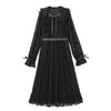 ロング　ブラック×黒襟