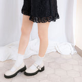 スクエアトゥアンティーク風バックルパンプス